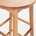 Conjunto de mesa alta plegable + 2 taburetes altos de madera de eucalipto FSC®