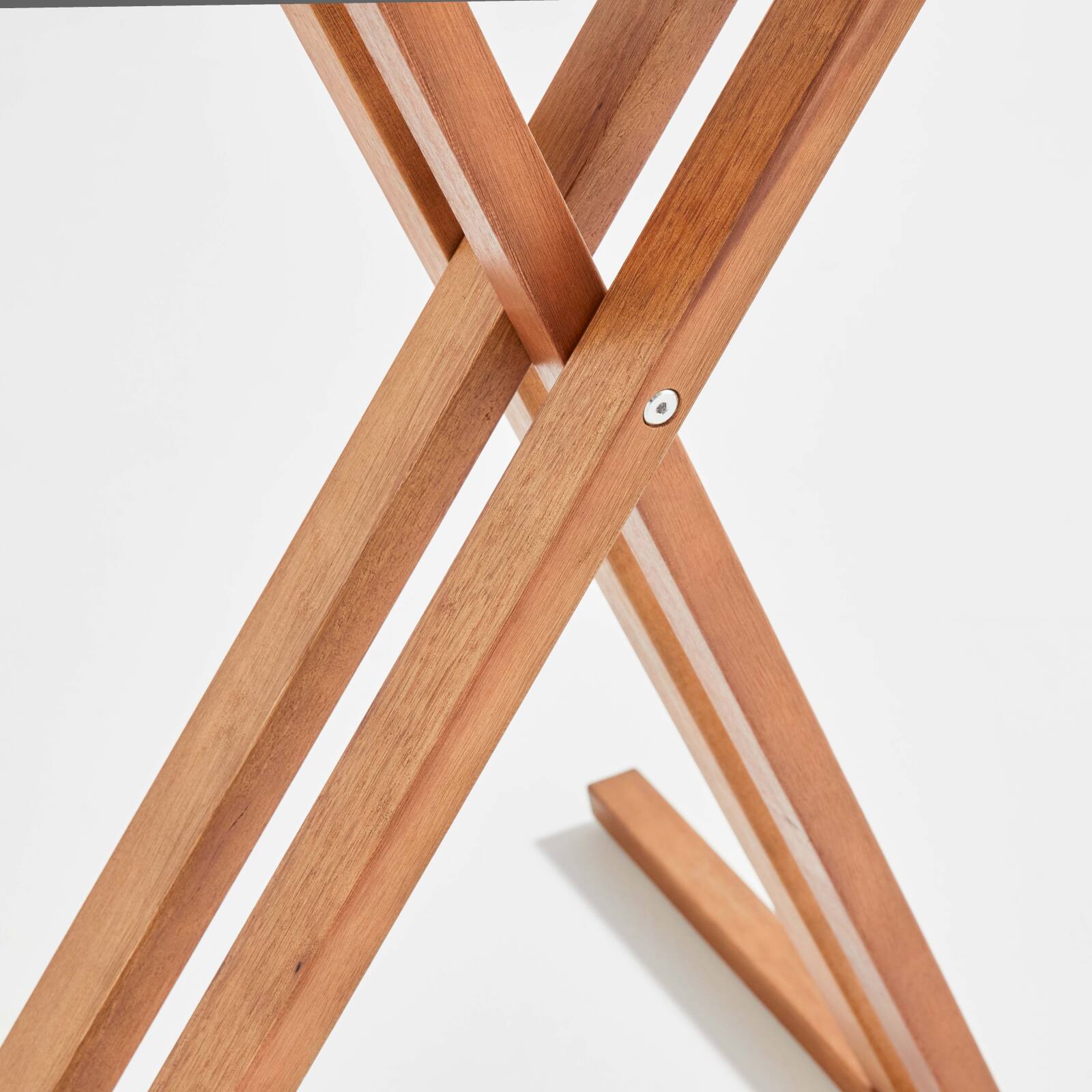 Mesa alta plegable redonda de madera de eucalipto FSC® (⌀80 x 110 cm)