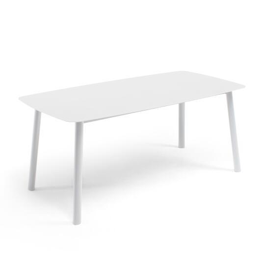 Mesa de jardín rectangular (180 x 90 cm) de aluminio + piedra sinterizada