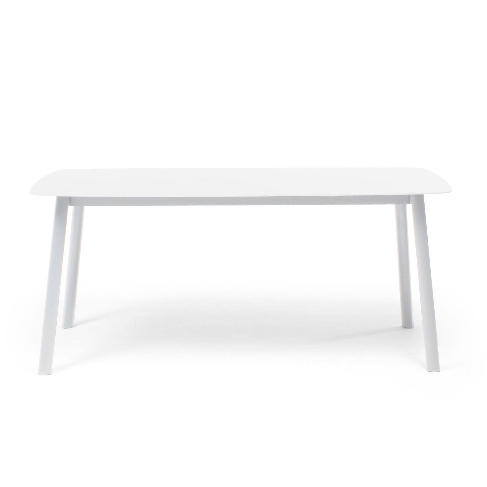 Mesa de jardín rectangular (180 x 90 cm) de aluminio + piedra sinterizada