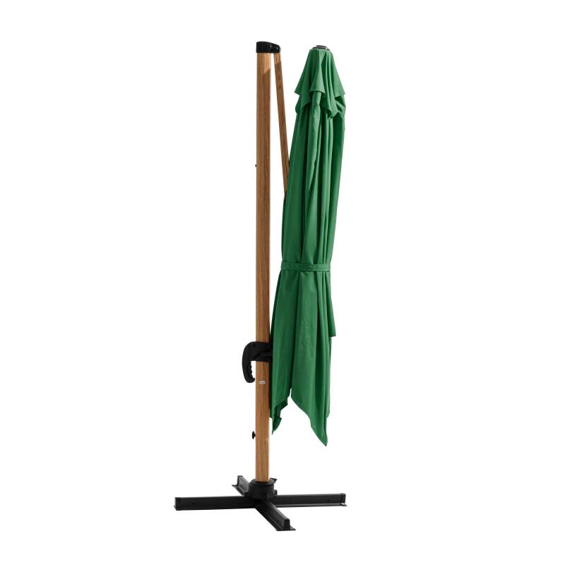Conjunto de sombrilla desplazable inclinable (3 x 3m) + 4 losas para rellenar y estabilizar (4/8)
