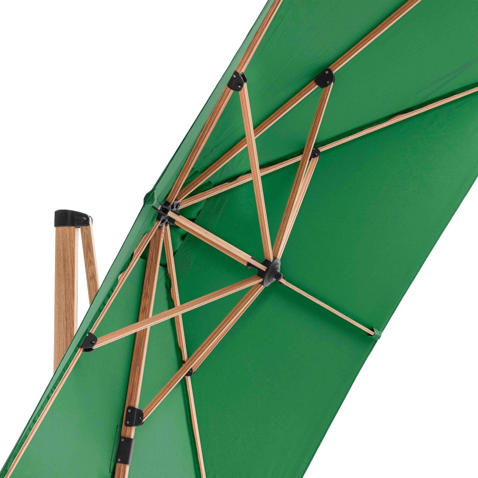 Conjunto de sombrilla desplazable inclinable (3 x 3m) + 4 losas para rellenar y estabilizar