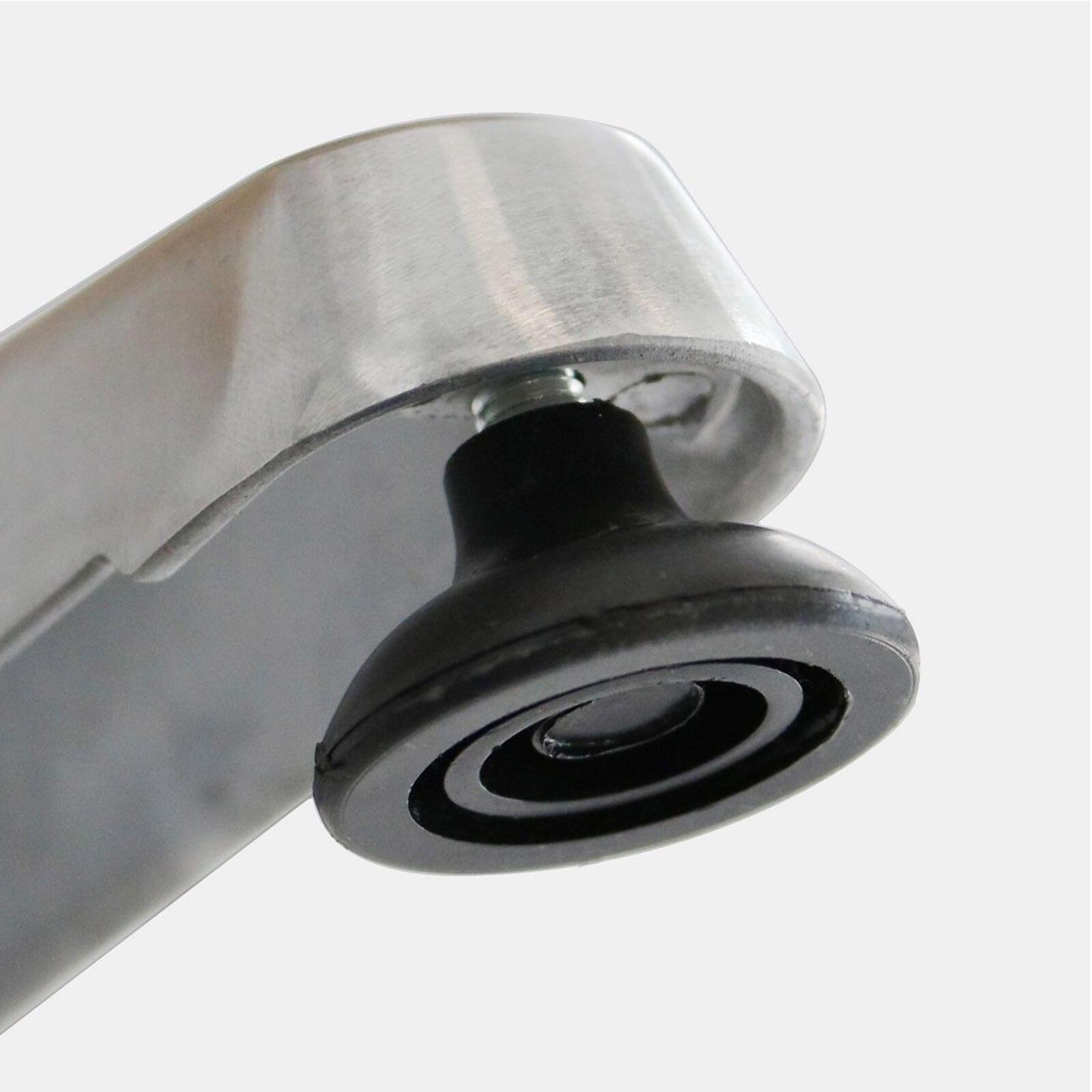 Mesa alta de pie (70 x 110 cm) de aluminio y madera