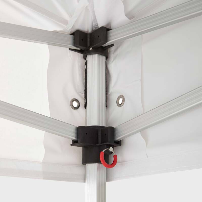 Carpa plegable de 4x4m con tela de 300g/m² y estructura de 40mm + 4 pesos de contrapeso