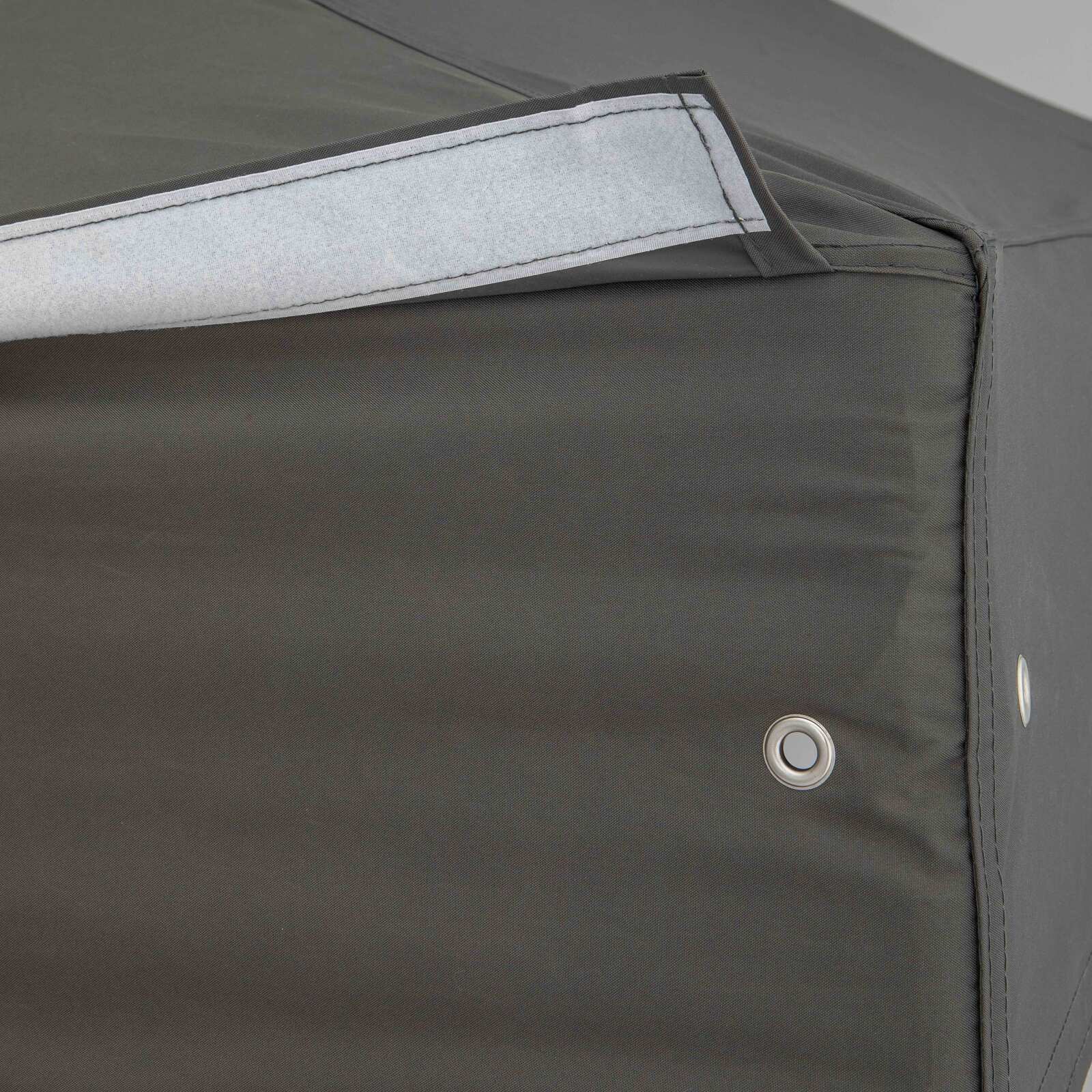 Carpa plegable de 4x4m con tela de 300g/m² y estructura de 40mm + 4 pesos de contrapeso