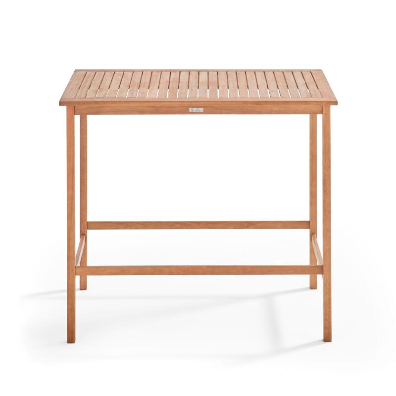 Mesa alta (120 x 70 x 110 cm) de madera de eucalipto FSC®