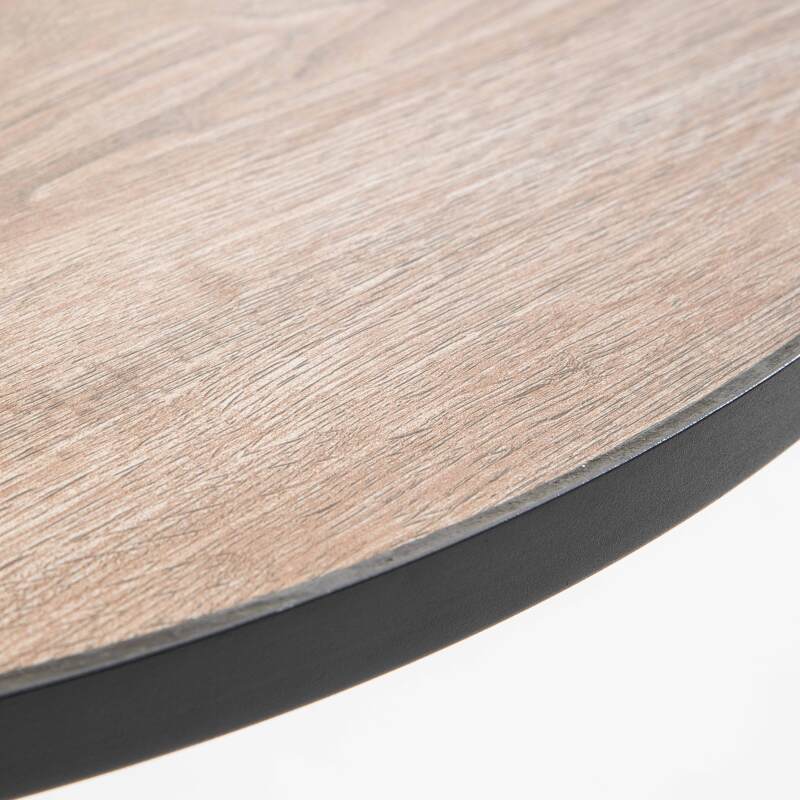 Mesa de jardín redonda ⌀60 x 72 cm con tablero de cerámica y 2 sillas de metal (2/6)