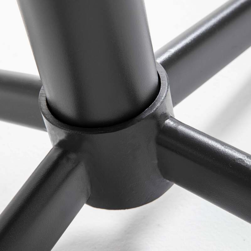 Mesa de jardín redonda ⌀60 x 72 cm con tablero de cerámica y 2 sillas de metal