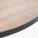 Mesa redonda de jardín de Ø60 cm con tablero de cerámica + 4 sillas de metal
