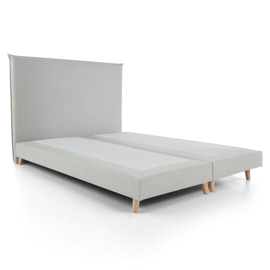 Conjunto de ropa de cama: somier + cabecero de madera maciza | Oviala