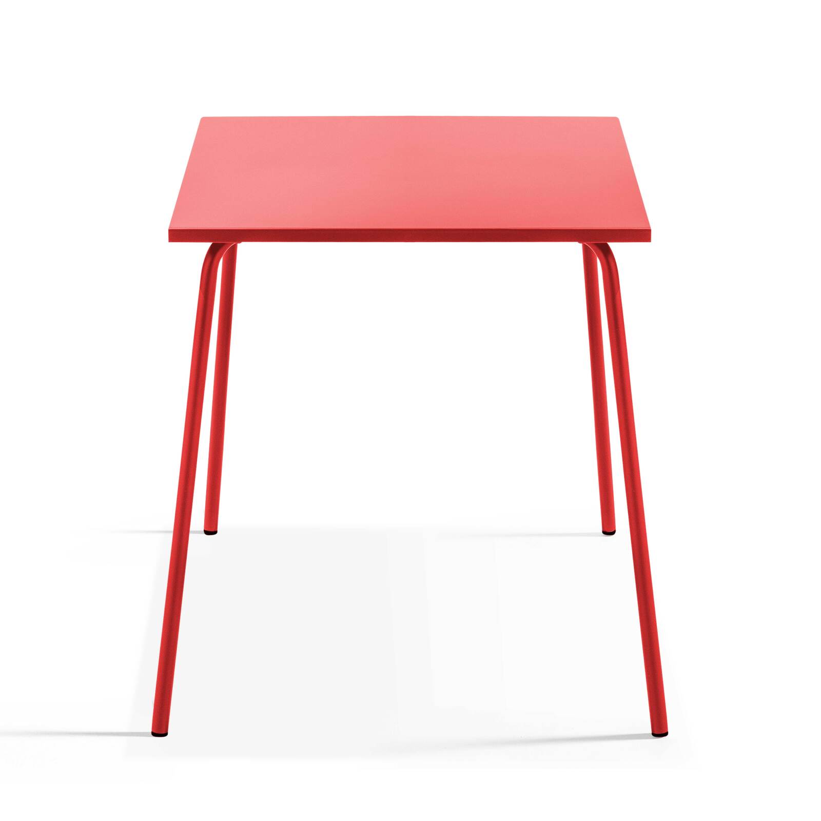 Mesa de jardín cuadrada de 70 x 70 cm y 4 sillas de metal