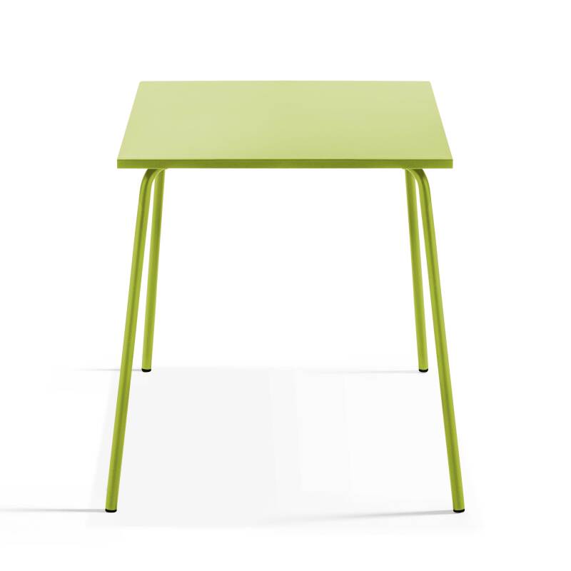 Mesa de jardín cuadrada de 70 x 70 cm y 4 sillas de metal