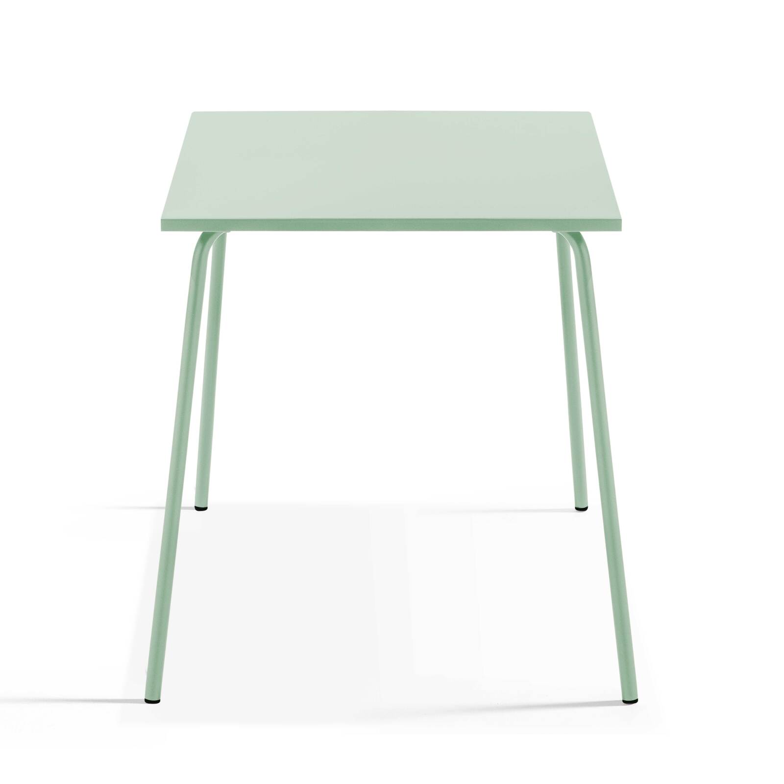 Mesa de jardín cuadrada de 70 x 70 cm y 4 sillas de metal