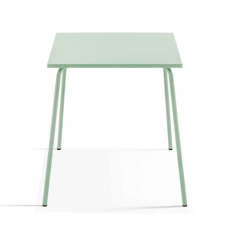 Mesa de jardín cuadrada de 70 x 70 cm y 4 sillas de metal (2/6)