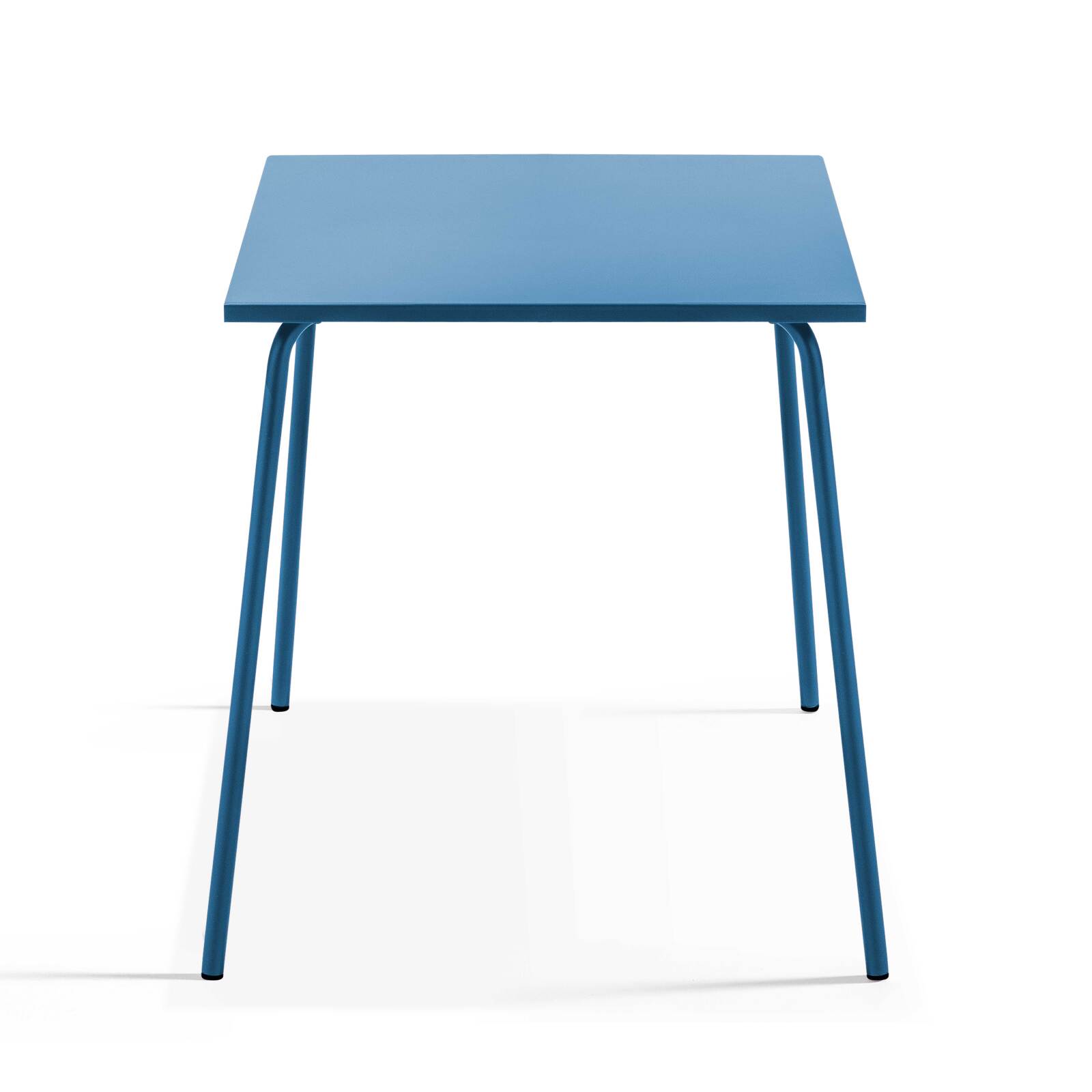 Mesa de jardín cuadrada de 70 x 70 cm y 4 sillas de metal