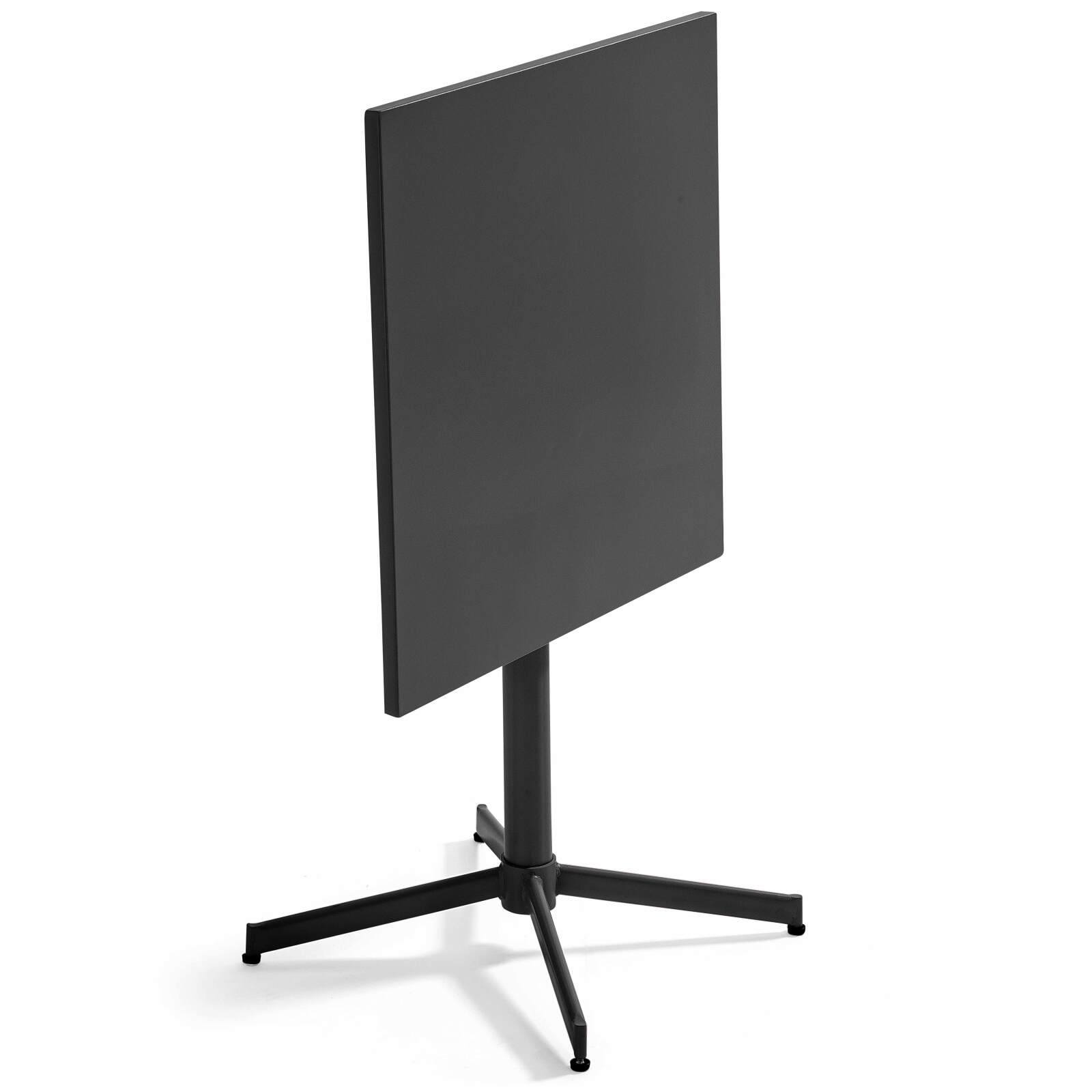 Mesa de jardín cuadrada inclinable de 70 x 70 cm + 4 sillas de metal