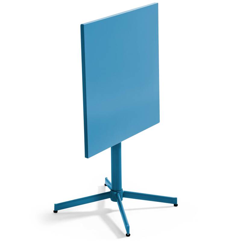 Mesa de jardín cuadrada inclinable de 70 x 70 cm + 4 sillas de metal (3/6)