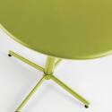 Mesa redonda de jardín inclinable Ø70 x 72 cm + 4 sillas