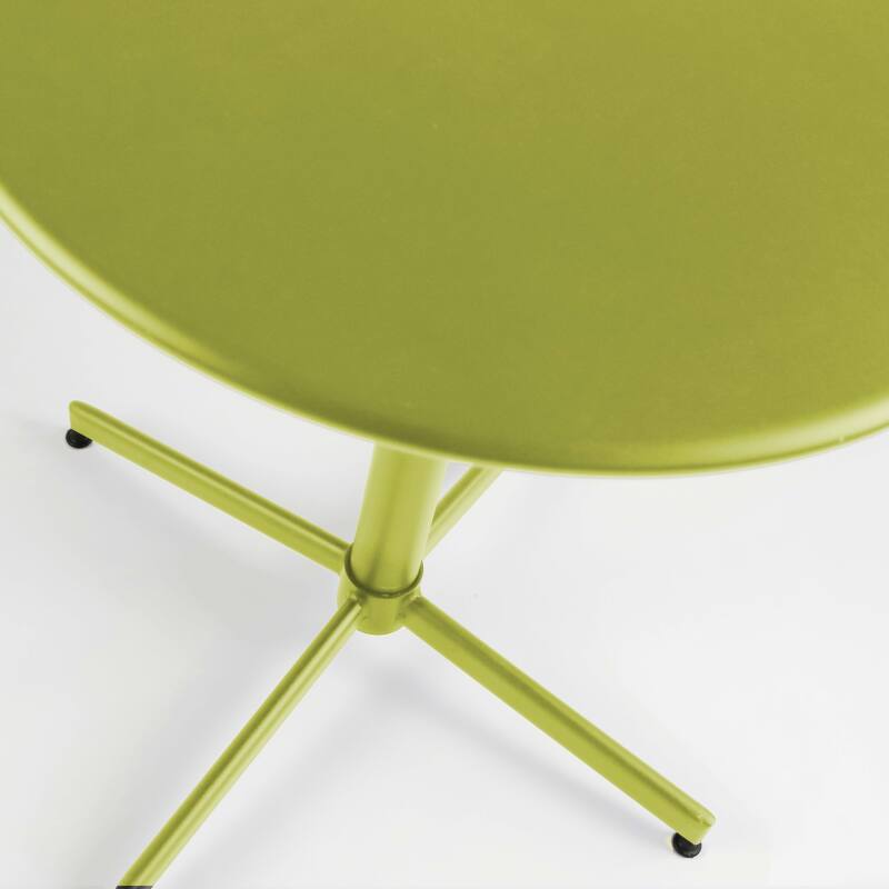 Mesa redonda de jardín inclinable Ø70 x 72 cm + 4 sillas