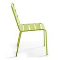 Mesa redonda de jardín inclinable Ø70 x 72 cm + 4 sillas