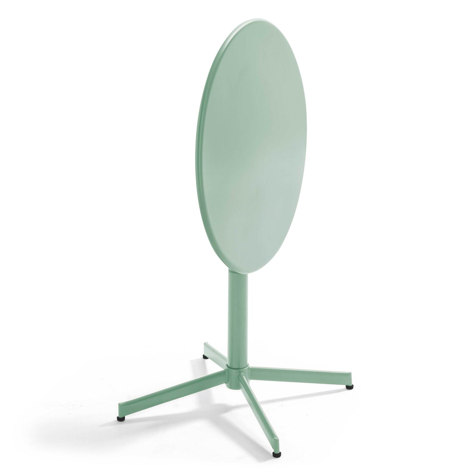 Mesa redonda de jardín inclinable Ø70 x 72 cm + 4 sillas