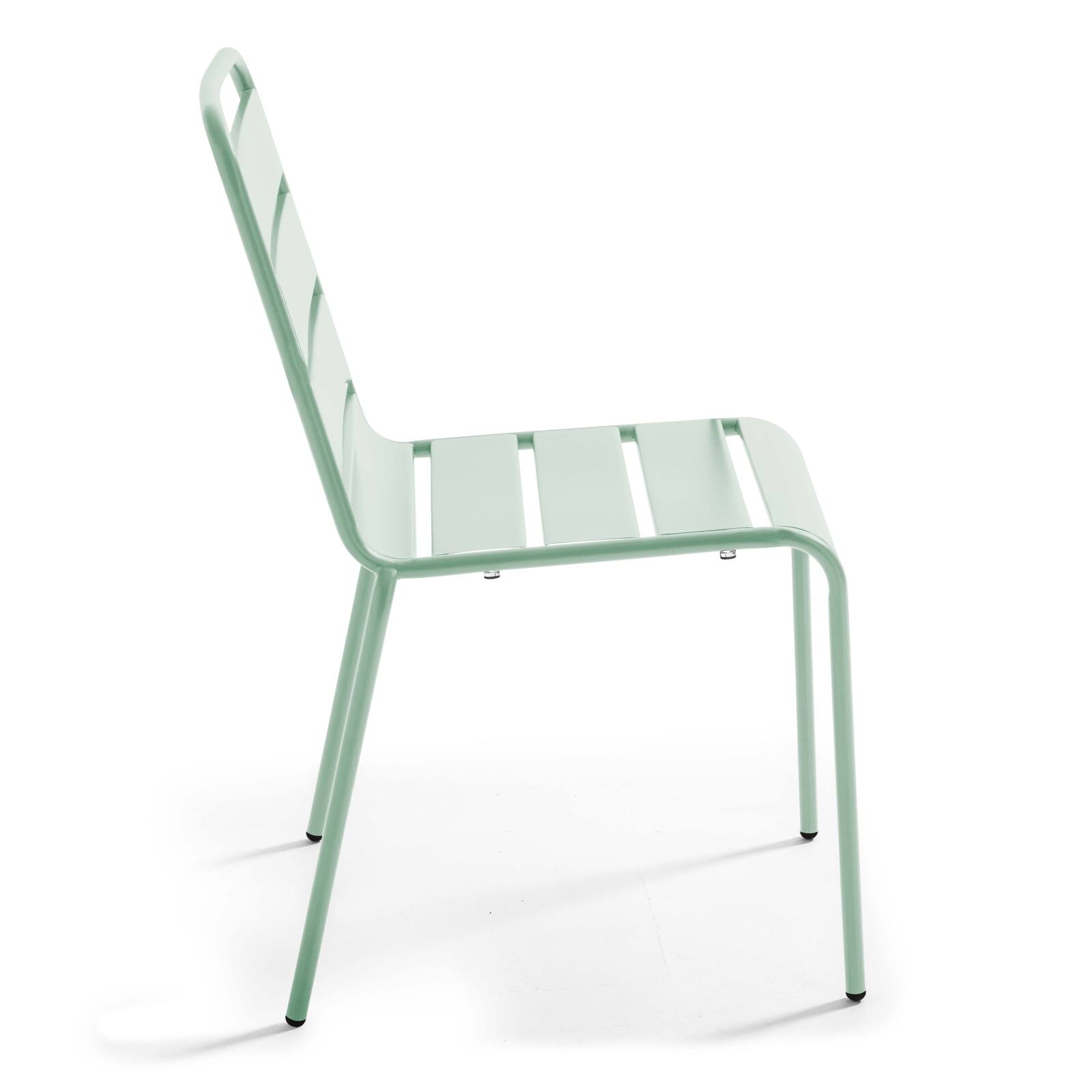 Mesa redonda de jardín inclinable Ø70 x 72 cm + 4 sillas