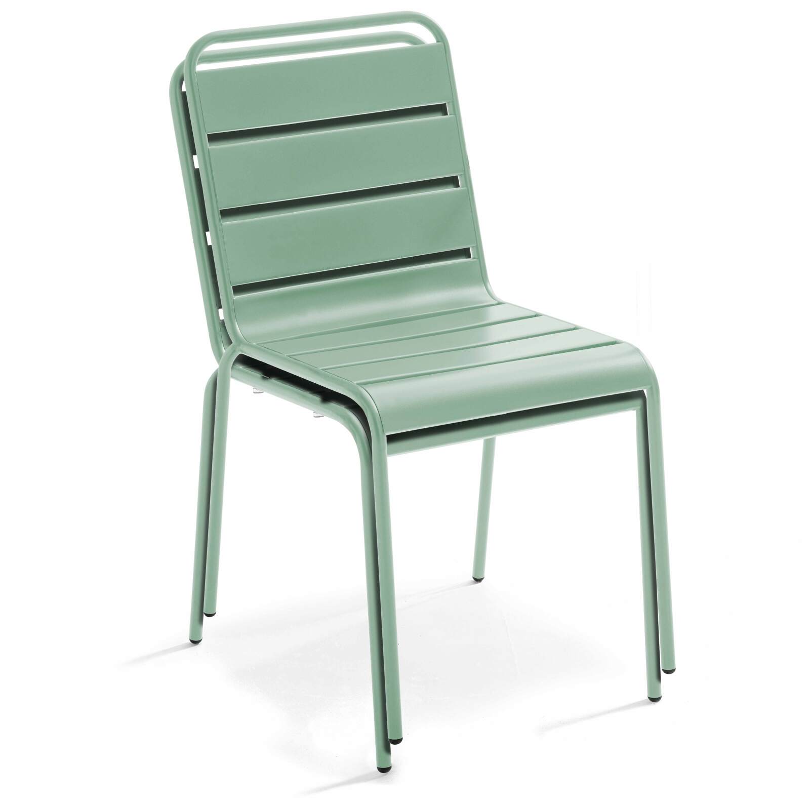 Mesa redonda de jardín inclinable Ø70 x 72 cm + 4 sillas