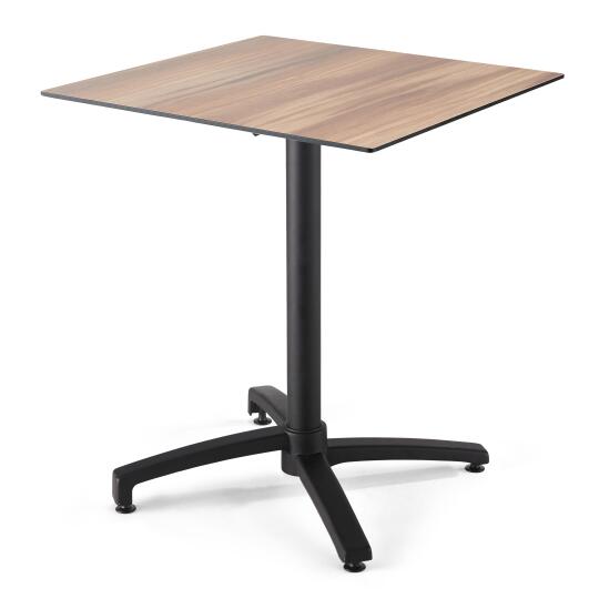 Mesa de jardín cuadrada de 70 x 70 cm inclinable en HPL