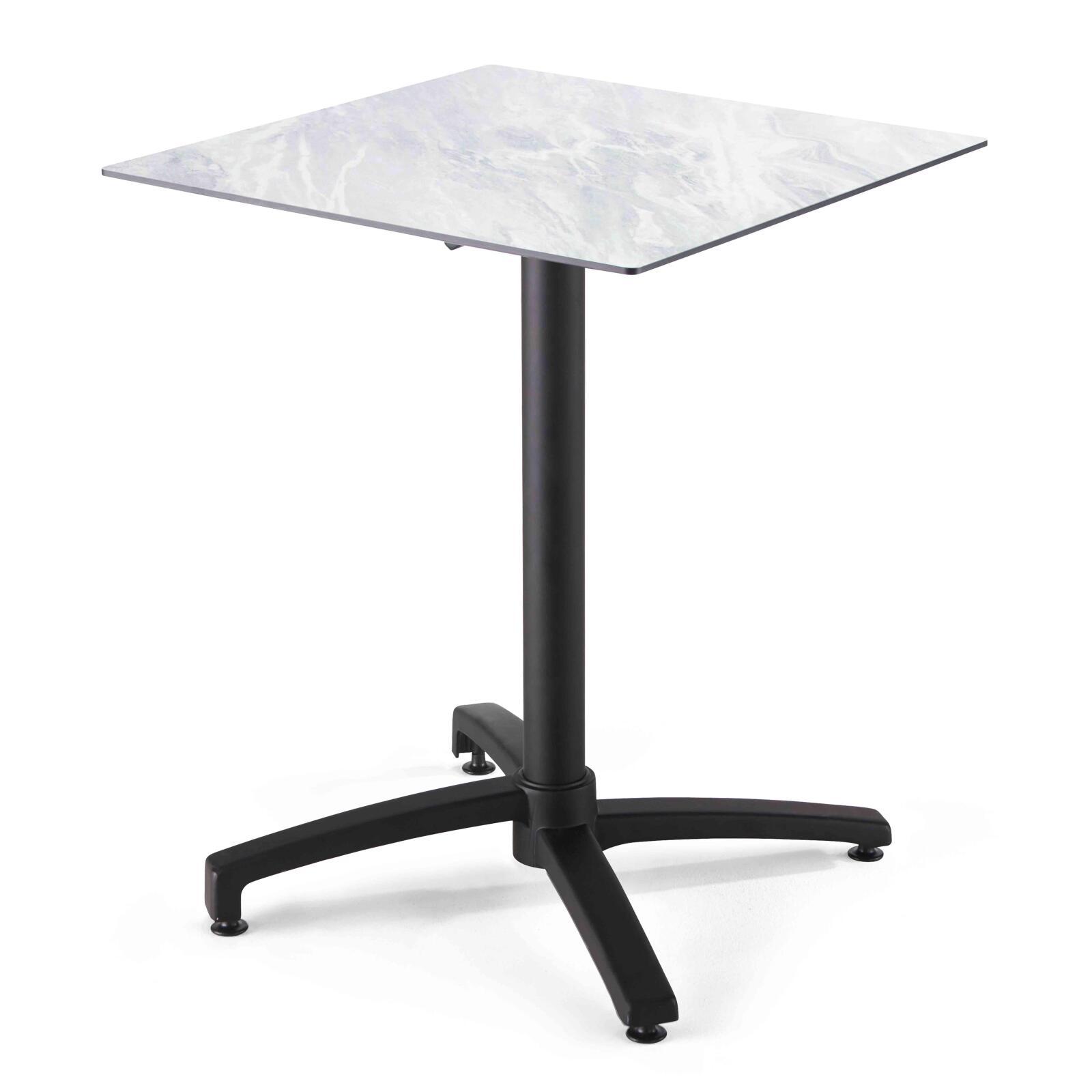 Mesa de jardín cuadrada de 70 x 70 cm inclinable en HPL