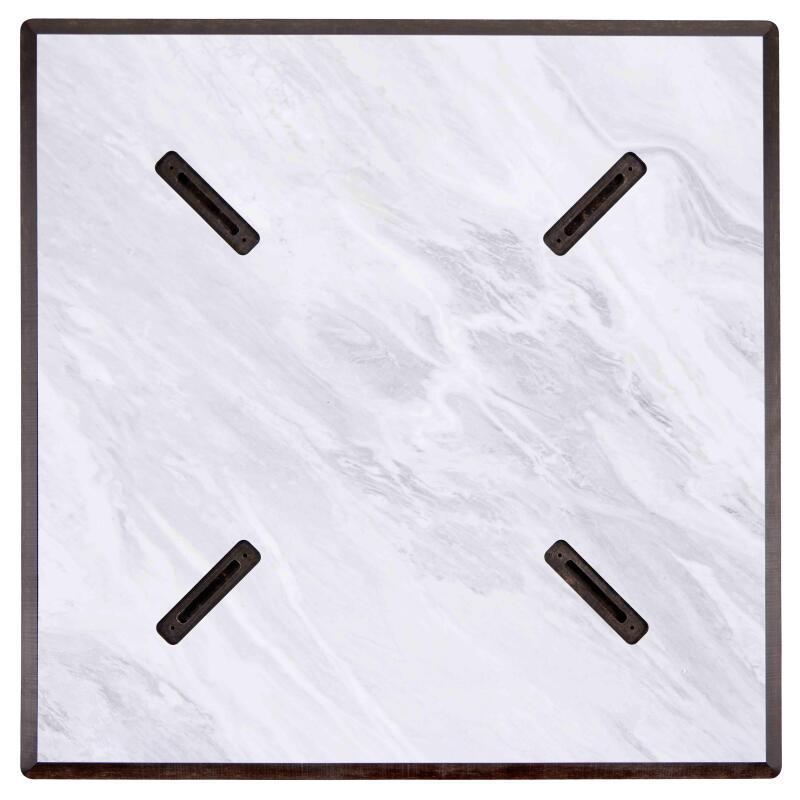 Mesa de jardín cuadrada de 70 x 70 cm inclinable en HPL (8/10)