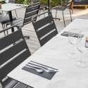 Mesa de jardín cuadrada de 70 x 70 cm inclinable en HPL