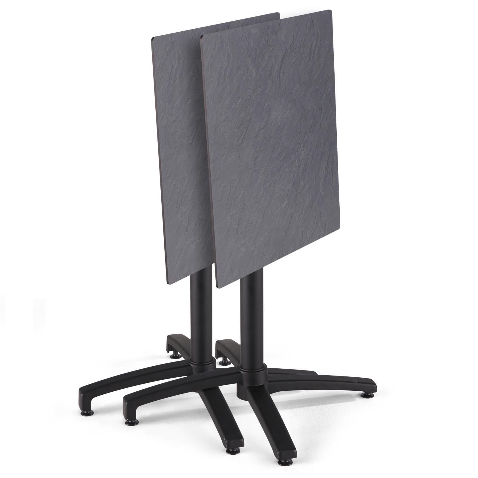 Mesa de jardín cuadrada de 60 x 60 cm inclinable en HPL