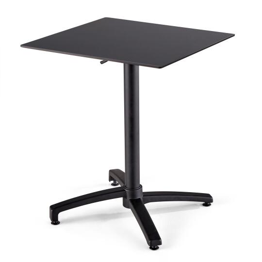 Mesa de jardín cuadrada de 60 x 60 cm inclinable en HPL