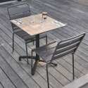 Mesa de jardín cuadrada de 60 x 60 cm inclinable en HPL