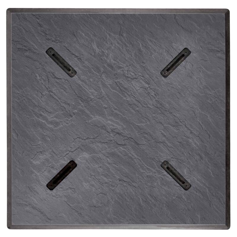 Tablero cuadrado de mesa de 60 x 60 cm en HPL (2/6)