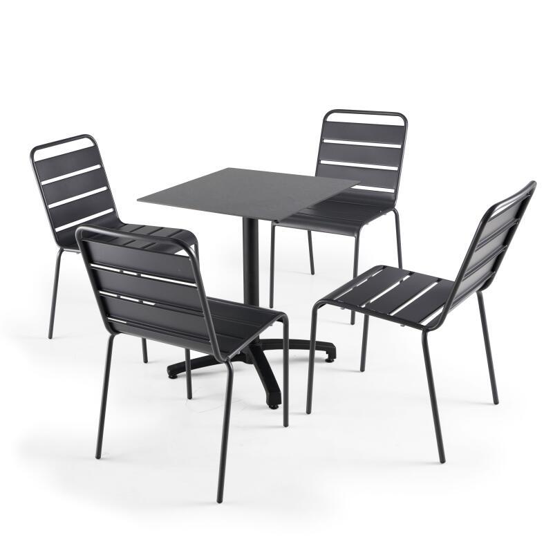 Tablero cuadrado de mesa de 60 x 60 cm en HPL (5/6)