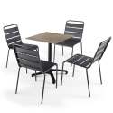 Tablero cuadrado de mesa de 60 x 60 cm en HPL