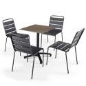 Tablero cuadrado de mesa de 60 x 60 cm en HPL