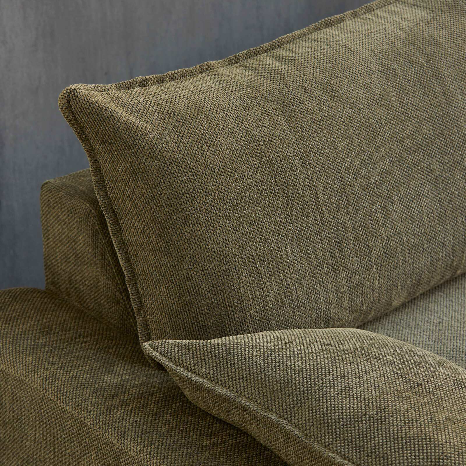 Canapé de 3 plazas en tela jaspeada