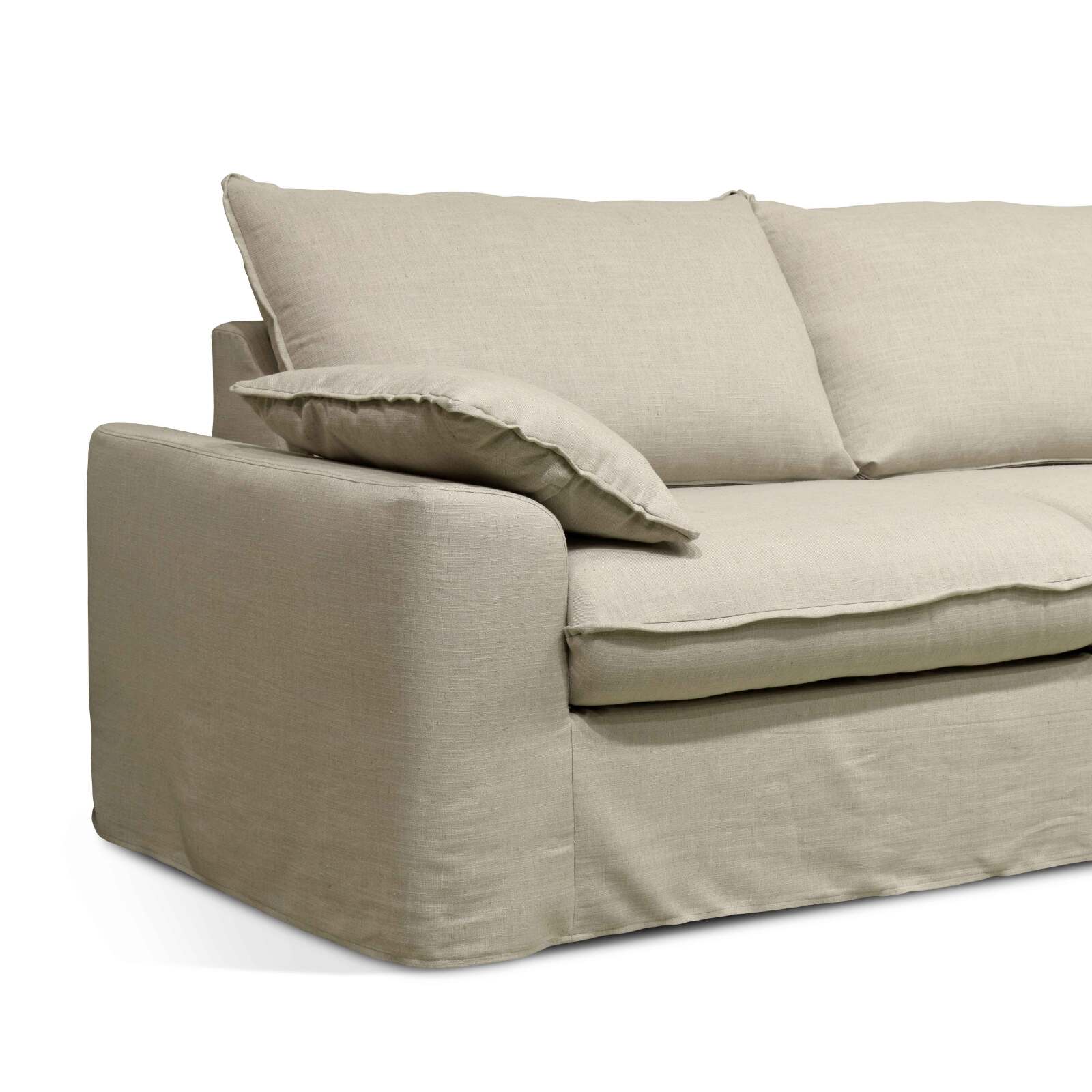 Sofá cama convertible de lino mezclado de 3 plazas