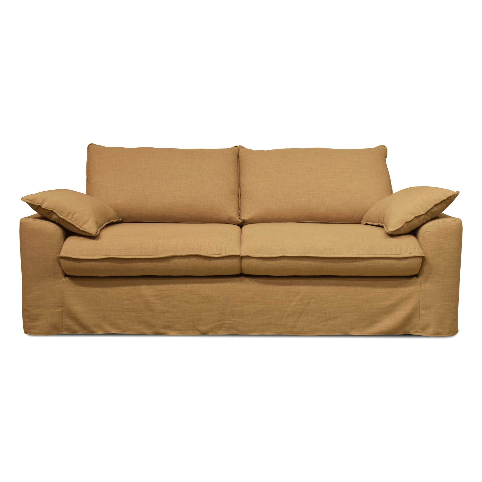 Sofá cama convertible de lino mezclado de 3 plazas