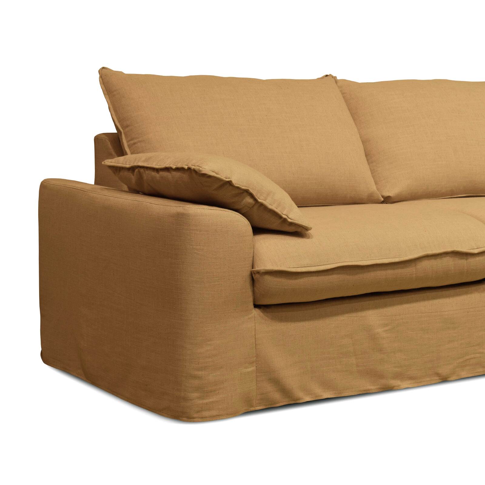 Sofá cama convertible de lino mezclado de 3 plazas