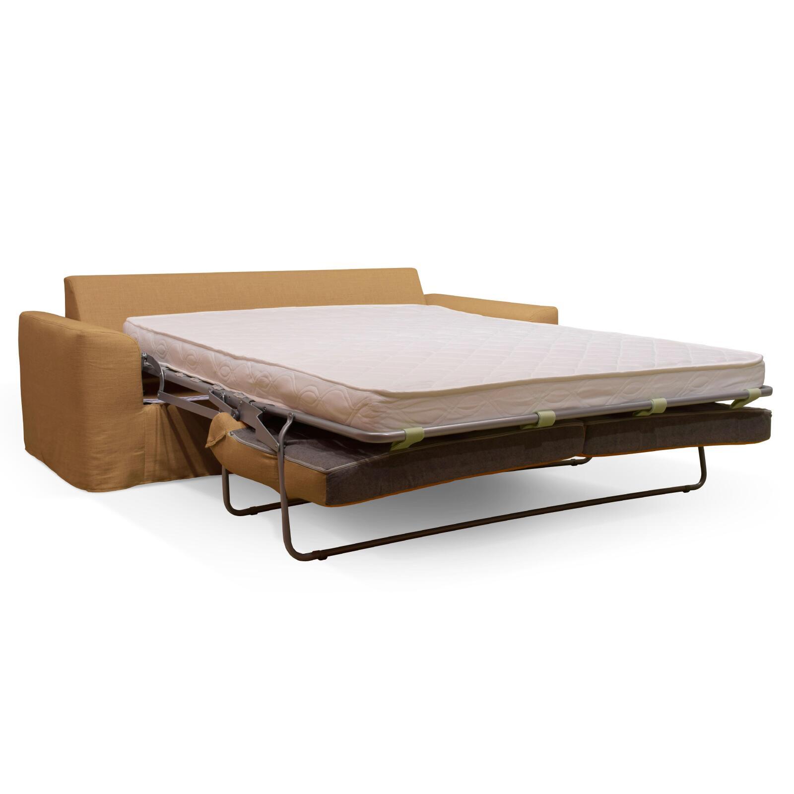 Sofá cama convertible de lino mezclado de 3 plazas