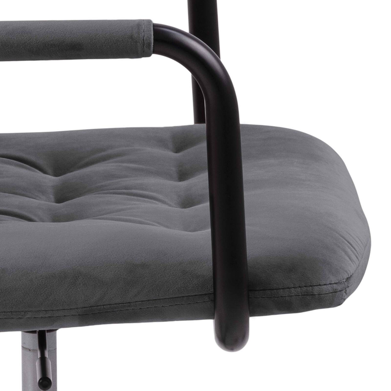 Silla de oficina con ruedas de terciopelo