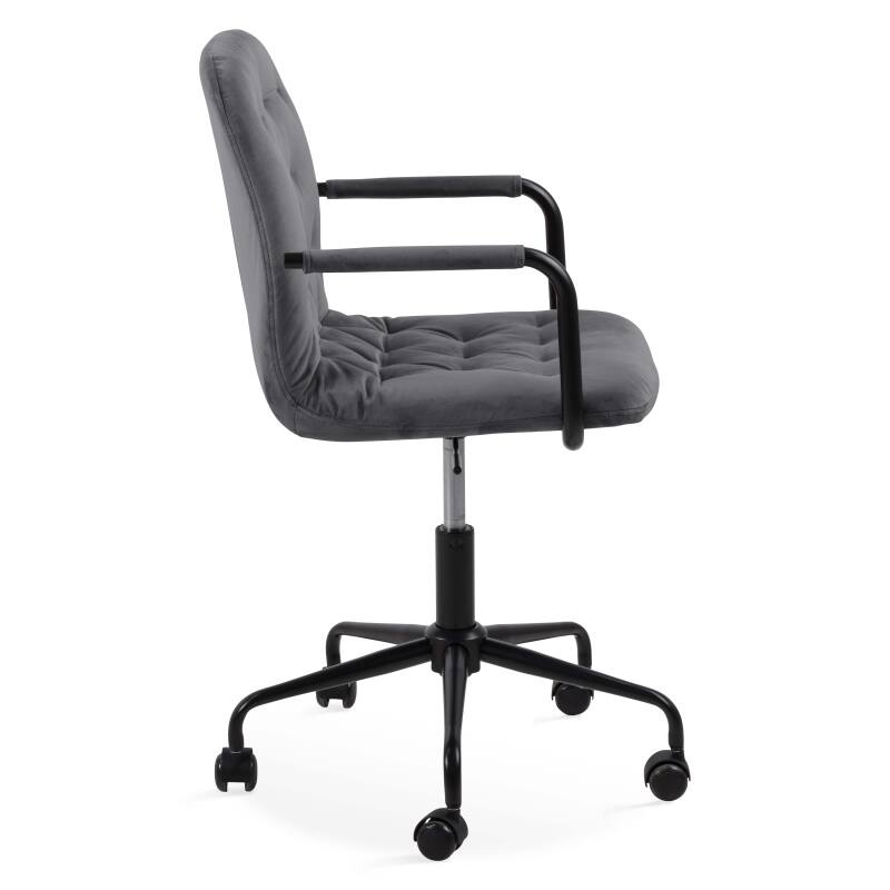 Silla de oficina con ruedas de terciopelo