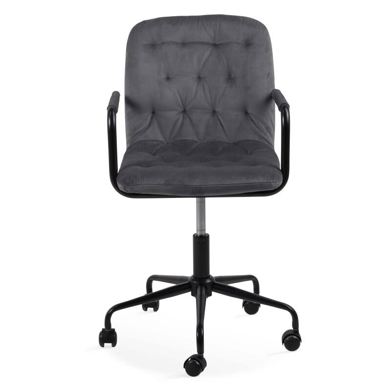 Silla de oficina con ruedas de terciopelo