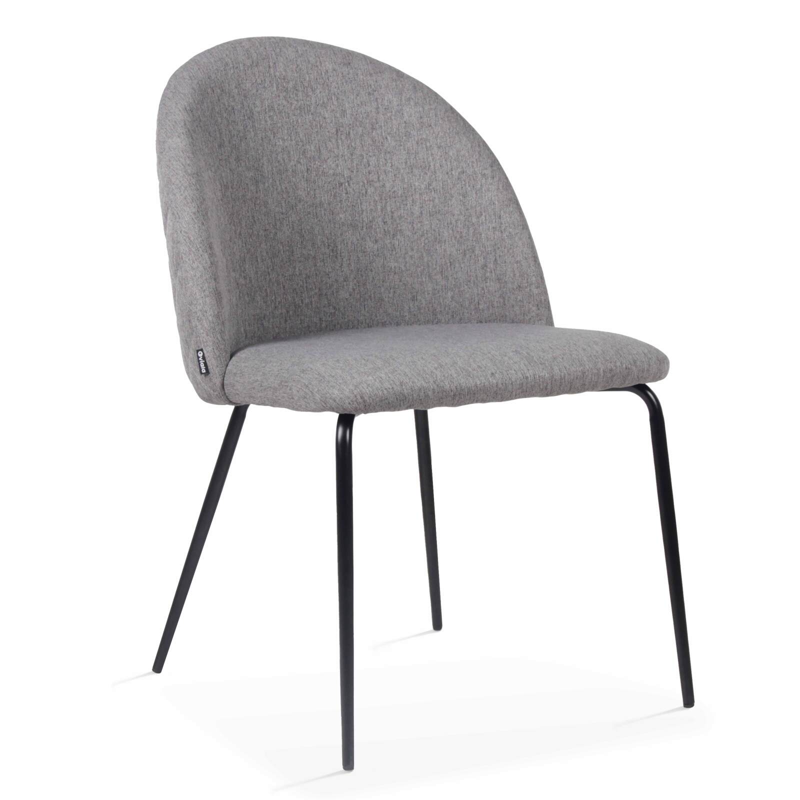 Lote de 4 sillas de tela y madera FSC®