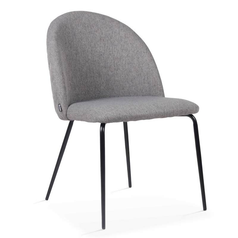 Lote de 4 sillas de tela y madera FSC® (3/4)