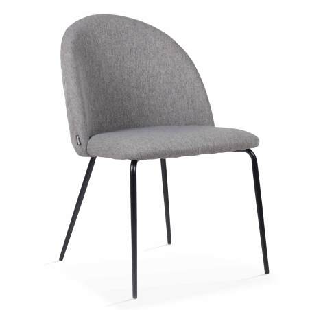 Lote de 4 sillas de tela y madera FSC® (3/4)