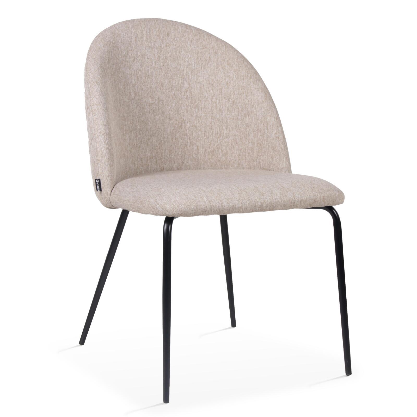 Lote de 4 sillas de tela y madera FSC®